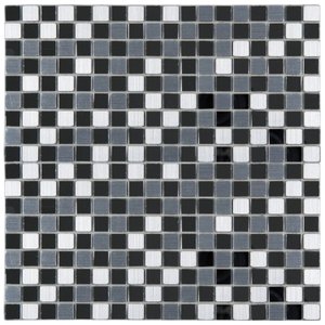Pastilha de Metal Autocolante 30x30cm Glass Mosaic