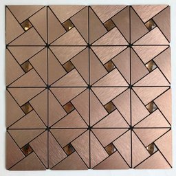 Kit Pastilha de Metal Autocolante com 11 Placas de 29cm x 29cm Rende 1m² Glass Mosaic  - 1