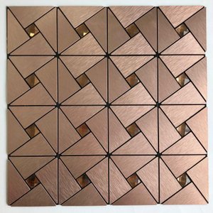 Pastilha de Metal Autocolante 30x30cm Glass Mosaic