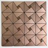 Kit Pastilha de Metal Autocolante com 11 Placas de 29cm x 29cm Rende 1m² Glass Mosaic  - 1