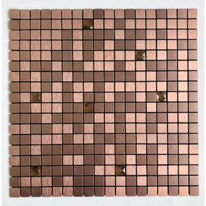 Pastilha de Metal Autocolante 30x30cm Glass Mosaic