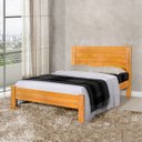 Ver imagem 1 de Cama Casal 100% Madeira Maciça Reforçada Lara Imbuia Atraente