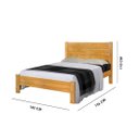 Ver imagem 2 de Cama Casal 100% Madeira Maciça Reforçada Lara Imbuia Atraente