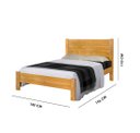 Ver imagem 2 de Cama Casal 100% Madeira Maciça Reforçada Lara Imbuia Atraente