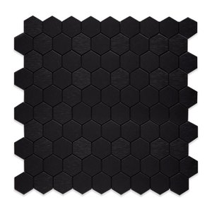 Kit Pastilha Autocolante de Metal com 11 Placas de 30cm x 30cm Rende 1m² Glass Mosaic 