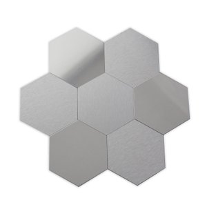 Pastilha Autocolante de Metal de 30cm x 30cm Rende  Glass Mosaic