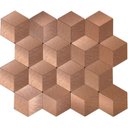 Ver imagem 1 de Pastilha de Metal Autocolante de 29cm x 29cm Rende Glass Mosaic Marrom/Bronze