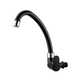 Torneira de Plastico Simples de Parede para Cozinha Preta / Branco / Cromo (1000000520 21 22):preto - 1