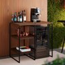 Aparador para Adega Industrial Bourbon 80cm - Preto/carvalho - 1