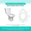 Ver imagem 3 de Tampa Vaso Sanitário Madeira Laqueada Dona Beja Branco para Bacia Santa Clara