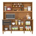 Ver imagem 5 de Cozinha Compacta Donna Plus 6 Portas e 2 Gavetas MDP Yescasa Cinza/Mel/Grafite