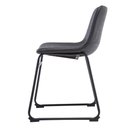 Ver imagem 3 de Cadeira Turtle Assento Courino Preto com Base Aco Preto - 50877