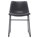 Ver imagem 2 de Cadeira Turtle Assento Courino Preto com Base Aco Preto - 50877