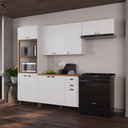 Ver imagem 3 de Cozinha Compacta Bariloche 12 Portas 2 Gavetas com Tampo 100% MDF Branco - Indékes