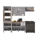 Ver imagem 4 de Cozinha Compacta Bariloche 12 Portas 2 Gavetas com Tampo 100% MDF Branco - Indékes