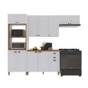 Ver imagem 1 de Cozinha Compacta Bariloche 12 Portas 2 Gavetas com Tampo 100% MDF Branco - Indékes