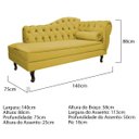 Ver imagem 5 de Kit Diva Recamier Diana 140cm Lado Esquerdo e 02 Poltronas Julia Suede - Doce Sonho Móveis RECAMIER