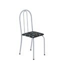 Ver imagem 5 de Conjunto de Mesa Tubular 70x70cm Tampo em Ardósia com 4 Cadeiras Ane B Branco/Preto Floral/Mart Pérola/Indiano