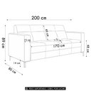 Ver imagem 4 de Sofá 2 Lugares 200cm Pés Metálicos Sallin Veludo Bege Z08 - Mpozenato