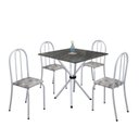 Ver imagem 2 de Conjunto de Mesa Tubular 70x70cm Tampo em Ardósia com 4 Cadeiras Ane B Branco/Paraopeba/Mart Pérola/Indiano