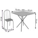 Ver imagem 3 de Conjunto de Mesa Tubular 70x70cm Tampo em Ardósia com 4 Cadeiras Ane B Branco/Paraopeba/Mart Pérola/Indiano