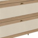 Ver imagem 6 de Cômoda 3 Gavetas Palhinha Pé Metal Dourado Oslo