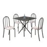 Conjunto de Mesa Tubular 70x70cm Tampo em Ardósia com 4 Cadeiras Ane B  - 2