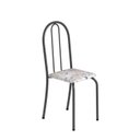 Ver imagem 5 de Conjunto de Mesa Tubular 70x70cm Tampo em Ardósia com 4 Cadeiras Ane B Cinza/Botanic Bege/Mart Prata/Indiano