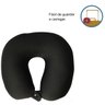 Almofada De Pescoço Macia Micro Pérolas De Isopor Viagem Yin's - Preto - 1