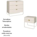 Ver imagem 5 de Comoda 02 Mesas de Cabeceira Organica Off White Artesano