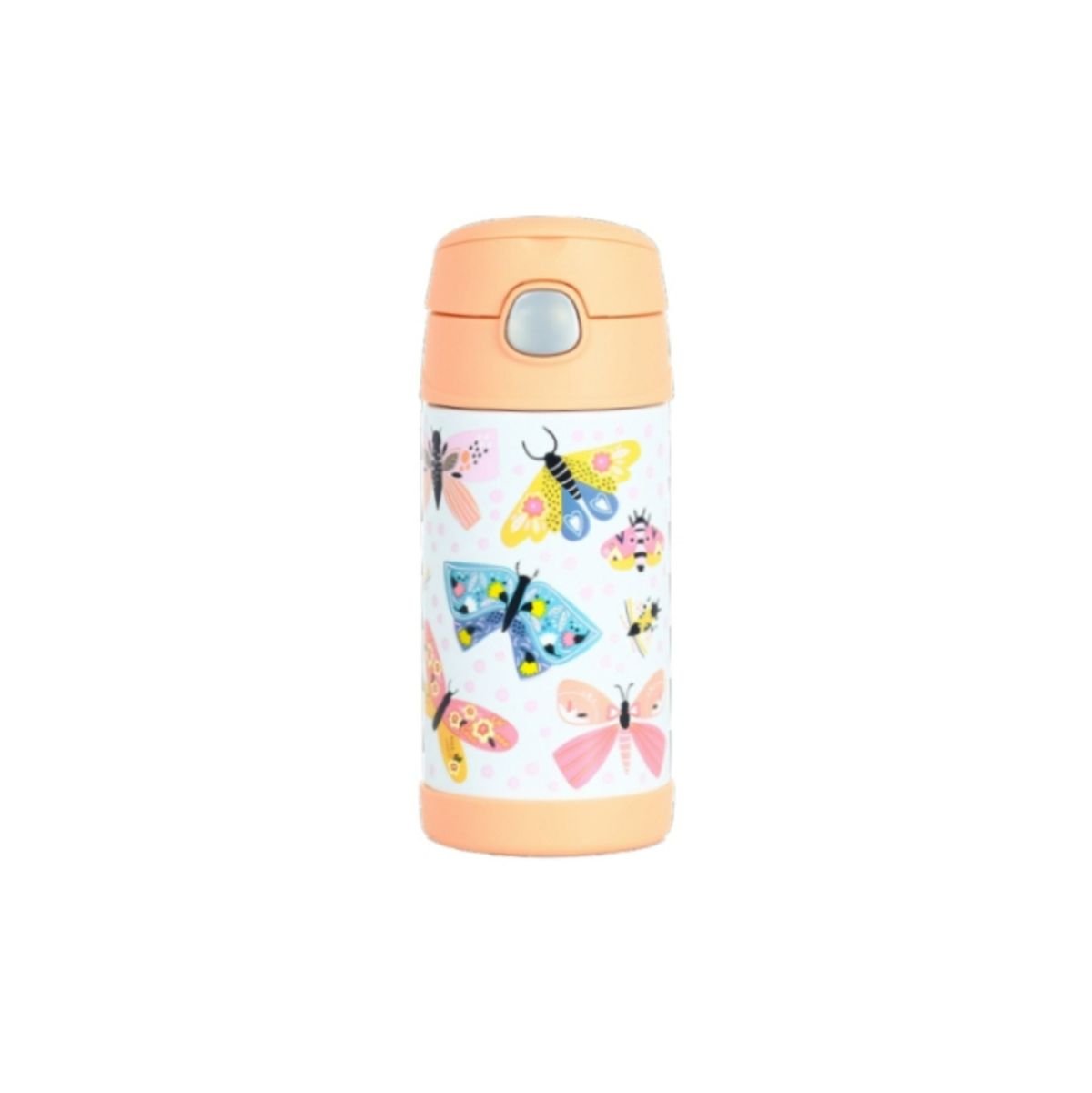 Garrafa Térmica Infantil Funtainer F401 Borboletas e Mariposas Thermos - 355ml