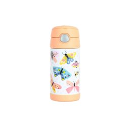 Garrafa Térmica Infantil Funtainer F401 Borboletas e Mariposas Thermos - 355ml - 1