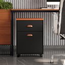 Ver imagem 2 de Gaveteiro Escritório 2 Gavetas com Rodinhas Faria Lima Preto