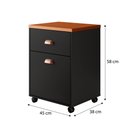 Ver imagem 6 de Gaveteiro Escritório 2 Gavetas com Rodinhas Faria Lima Preto