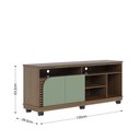 Ver imagem 7 de Rack Bancada Jurerê 1.5 Amêndoa/hortelã para Tv até 65” - Colibri