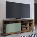 Ver imagem 2 de Rack Bancada Jurerê 1.5 Amêndoa/hortelã para Tv até 65” - Colibri