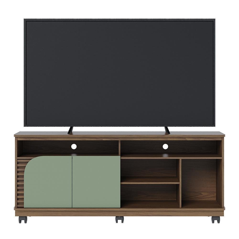 Rack Bancada Jurerê 1.5 Amêndoa/hortelã para Tv até 65” - Colibri