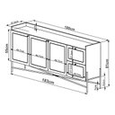 Ver imagem 5 de Buffet Aparador 3 Portas 2 Gavetas Palhinha Pé Metal Dourado Oslo