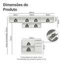 Ver imagem 3 de Armário de Cozinha Completa 280 Cm Branco/branco Veludo Lux Madesa 02