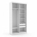 Ver imagem 5 de Guarda Roupa Solteiro 2 Portas de Correr 2 Gavetas 100% MDF Foscarini Branco