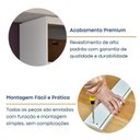 Ver imagem 7 de Guarda Roupa Solteiro 2 Portas de Correr 2 Gavetas 100% MDF Foscarini Branco