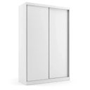 Ver imagem 3 de Guarda Roupa Solteiro 2 Portas de Correr 2 Gavetas 100% MDF Foscarini Branco