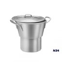 Ver imagem 1 de Cuscuzeiro de Alumínio Industrial com Base e Tampa 6,4 Litros n°34 ABC