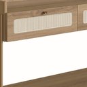 Ver imagem 6 de Aparador 2 Gavetas 103cm Palhinha Pé Metal Dourado Oslo Marrom/Hanover