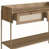 Aparador 2 Gavetas 103cm Palhinha Pé Metal Dourado Oslo  - 7
