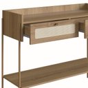 Ver imagem 7 de Aparador 2 Gavetas 103cm Palhinha Pé Metal Dourado Oslo Marrom/Hanover