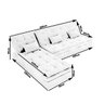 Sofá Cama + Chaise Patricia para Sala:suede Cinza - 5