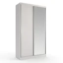 Ver imagem 2 de Guarda Roupa Solteiro 2 Portas de Correr 1 Espelho Branco