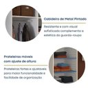 Ver imagem 6 de Guarda Roupa Solteiro 2 Portas de Correr 2 Gavetas 1 Espelho 100% MDF Foscarini Branco