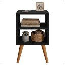 Ver imagem 1 de Mesa de Cabeceira com 2 Nichos e Pés Palito Estilo Escandinavo para Quarto Moderno